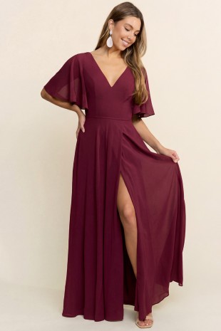 huge bridesmaid dresses Elegant Red Scalloped Edge Cocktail Dress