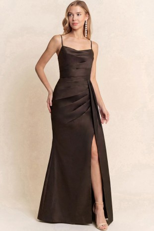 huge bridesmaid dresses Meg Platinum Clean & Modern Bridesmaid Dress