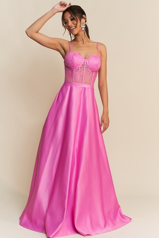 maniju bridesmaid dresses Whitney Satin Floral Print Dress main image 1