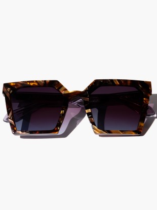 Tyche + Iset Oceana Sunglasses in Watermelon Classic Cat Eye Acetate Sunglasses, Green Sunglasses, Pink  main image 4